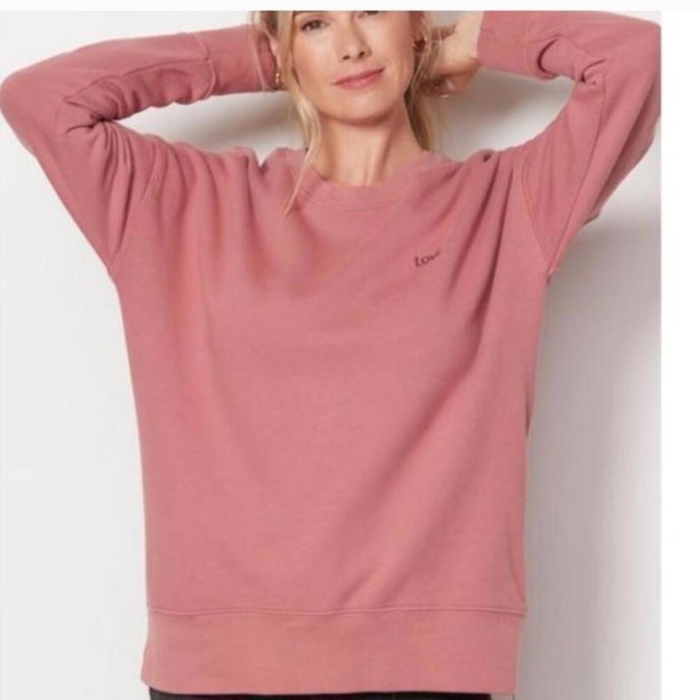 Sundry for Evereve Mauve “Love” Crew Neck Pullover w/ Side Zipper size XS/S (0)​ - Picture 11 of 11